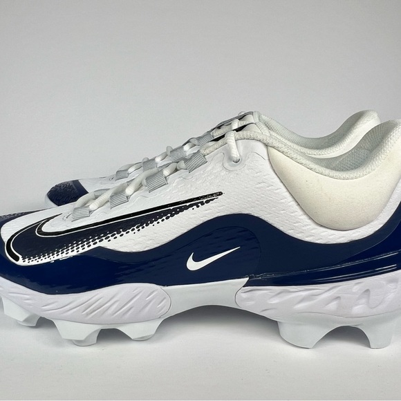 Nike Alpha Huarache Elite 4 Low MCS White Midnight Navy Baseball Cleats Sz 11.5 - Picture 5 of 10